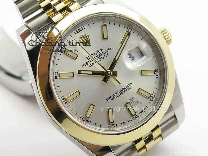 Best AAA Replica Sites On Dial Noob Silver Jubilee YG 126303 A 41mm Wrapped 1:1 Compact SS YG 3764 Bracelet Best Edition DateJust 0116